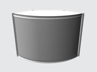 405- 1/4 curved counter 1m-dia H:40'' / 1/4 1m-dia curved counter H: 40''