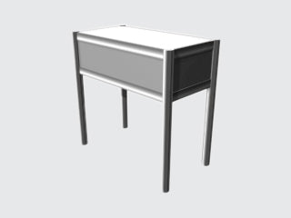 406-Counter table .5m x 1m H:40'' / .5m x 1m Table Counter H: 40''