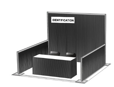 R1131C- 10' x 10' / 10' x 10' pipe &amp; drape turnkey booth curtain package