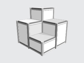 301 - Présentoir 4 cubes / 4 cubes display - Expo-Champs