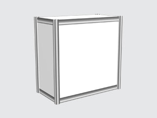 400- Comptoir .5m x 1m sans porte tablette / .5m x 1m Counter with no doors and shelve - Expo-Champs