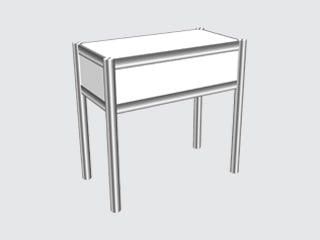 406-Counter table .5m x 1m H:40'' / .5m x 1m Table Counter H: 40'' - ASSTSAS