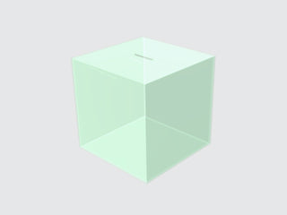 610A-12'' Plexi Draft Box / 12'' Plexi Ballot Box - ASSTSAS