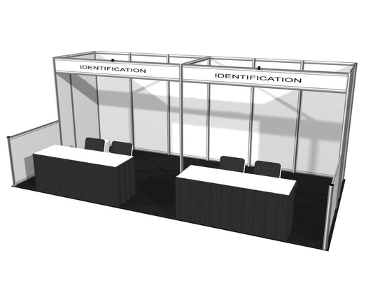 41061C- Forfait Rigide 20' x 10' -Clé en main / 20' x 10' Hardwall Booth -Turnkey - Expo-Champs