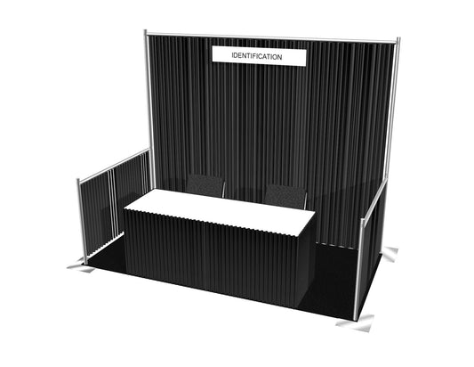 R1141C- Forfait rideaux 10' x 5' / 10' x 5' stand clé en main pipe &amp; drapé - Expo-Champs